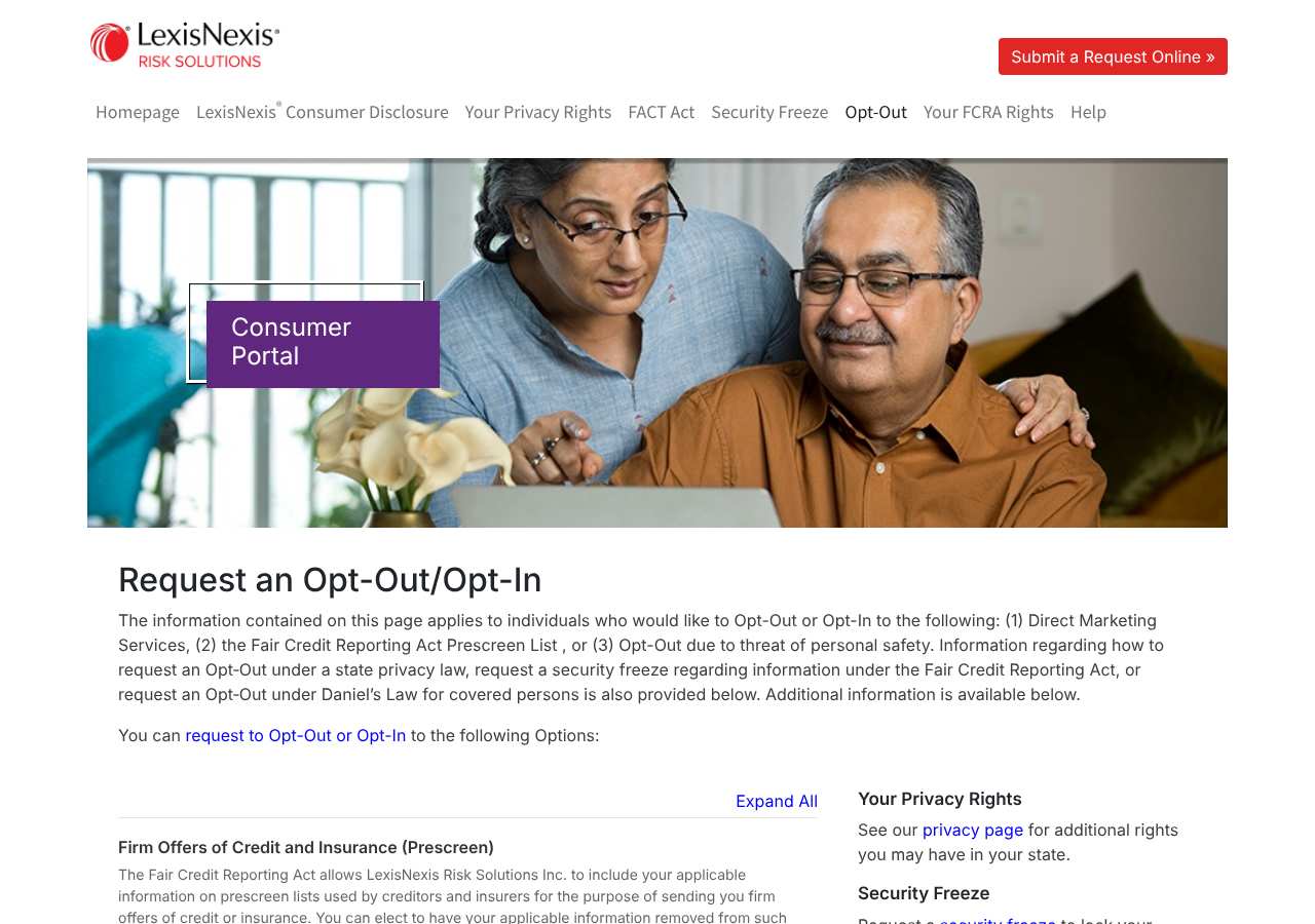 LexisNexis opt-out page as loaded on October 5, 2026
