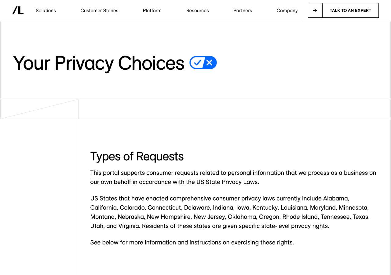 LiveRamp opt-out page as loaded on October 5, 2026